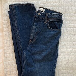 Abercrombie & Fitch Dark Blue Straight Leg Jeans